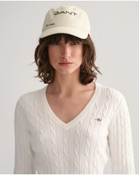 Gant - Stretch Cotton Cable V-Neck Knit