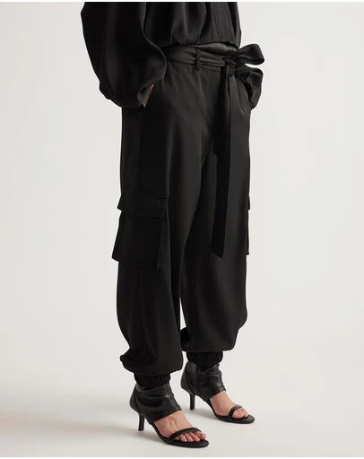 Decjuba - Stella Satin Cargo Pants