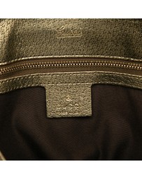 Pre-Loved by Azura Reborn - Pre-Loved Metallic Calfskin Metal Bamboo Handbag