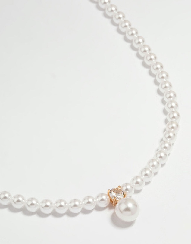 Lovisa - Gold Plated Pearl Cubic Zirconia Necklace