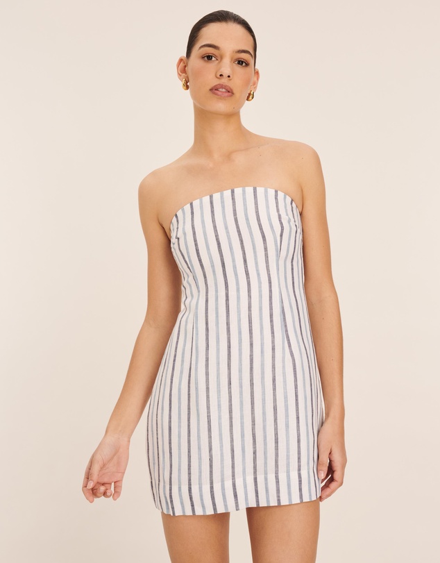 AERE - Linen Strapless Mini Dress