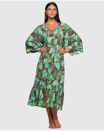 Nip Tuck Swim - Exotic Eden Corrimal One Size Maxi Dress