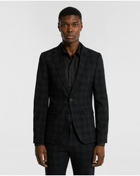 yd. - Alpa Check Stretch Blazer
