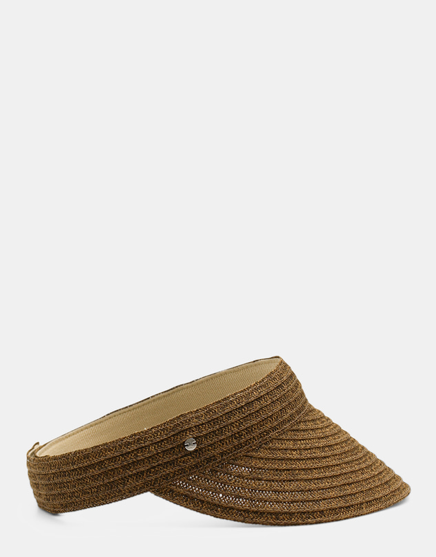 Morgan & Taylor - Blake Braided Straw Visor in Brown