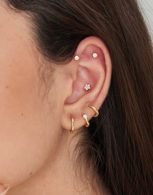 Ania Haie - Gold Smooth Mini Huggie Hoop Earrings