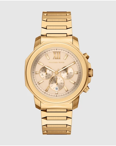 Michael Kors - Prescott Gold Tone Chronograph Watch