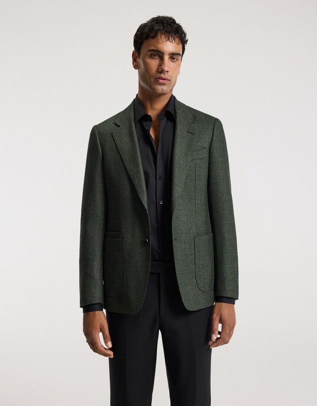 Calibre - Hopsack Wool Blazer Khaki
