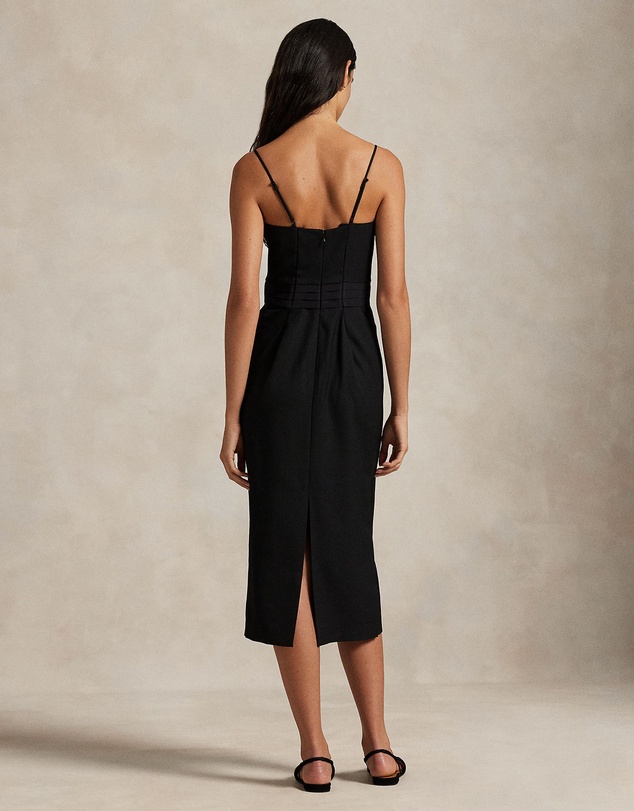 Polo Ralph Lauren - Silk-Trim Wool Cocktail Dress