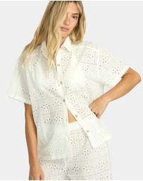 Billabong - Womens Eyelet Crush Cover Up Shirt