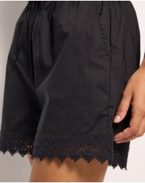AERE - Zadie Lace Trim Shorts
