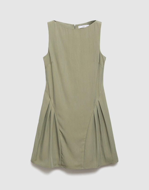 M.N.G - Boat-Neck Dress With Pleats