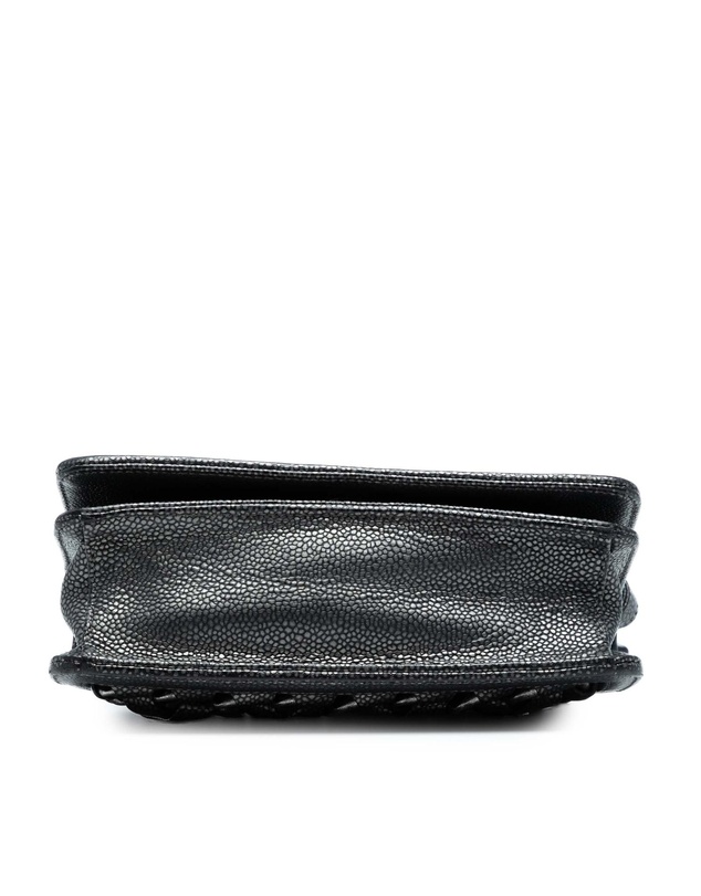 Pre-Loved by Azura Reborn - Pre-Loved CC Metallic Caviar Interlaced Chain Clutch on Strap