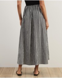 Atmos&Here - Lydia Gingham Midi Skirt