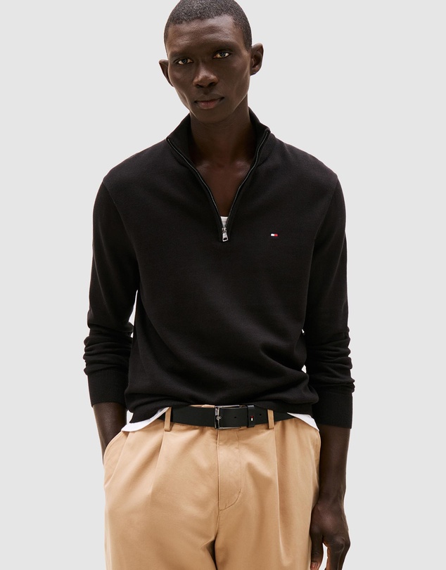 Tommy Hilfiger - Half-Zip Mock Turtleneck Jumper