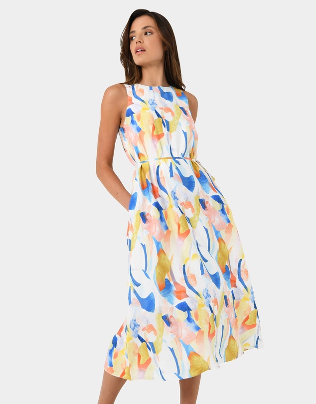 Forcast - Myka A-Line Tie Waist Dress