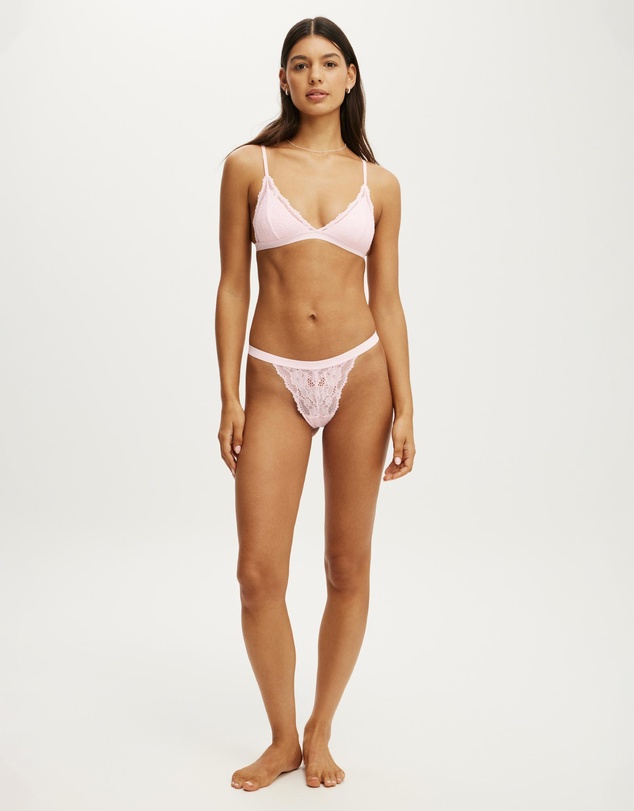 Cotton On Body - Everyday Lace Triangle Padded Bralette