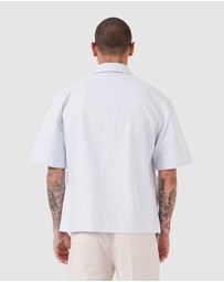 Zanerobe - Boxy SS Overshirt 2.0 Blue Stripe