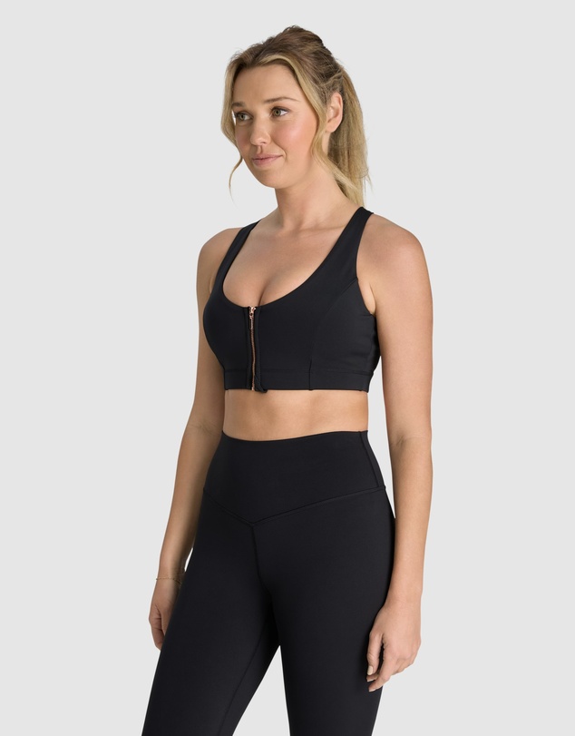 Rockwear - Energise Zip Medium Impact Sports Bra
