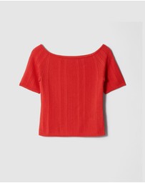 & Other Stories - Rib-Knit Off-Shoulder Top