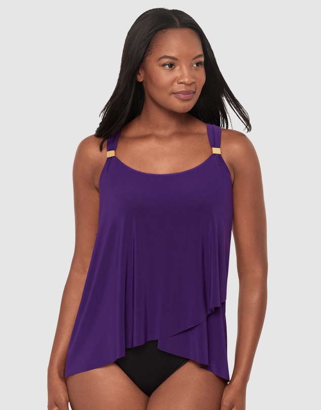 Miraclesuit Swimwear  - Dazzle Underwired Draped Tankini Top
