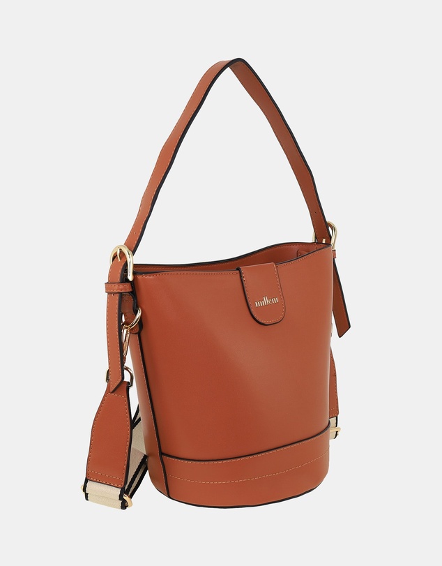Milleni - Milleni Ladies Vegan Leather Bucket Crossbody Bag