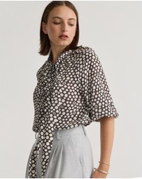 Oxford - Simone Tie Neck Shirt