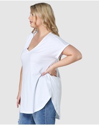 Indigo Tonic - Jacinta Longline V Neck Tee
