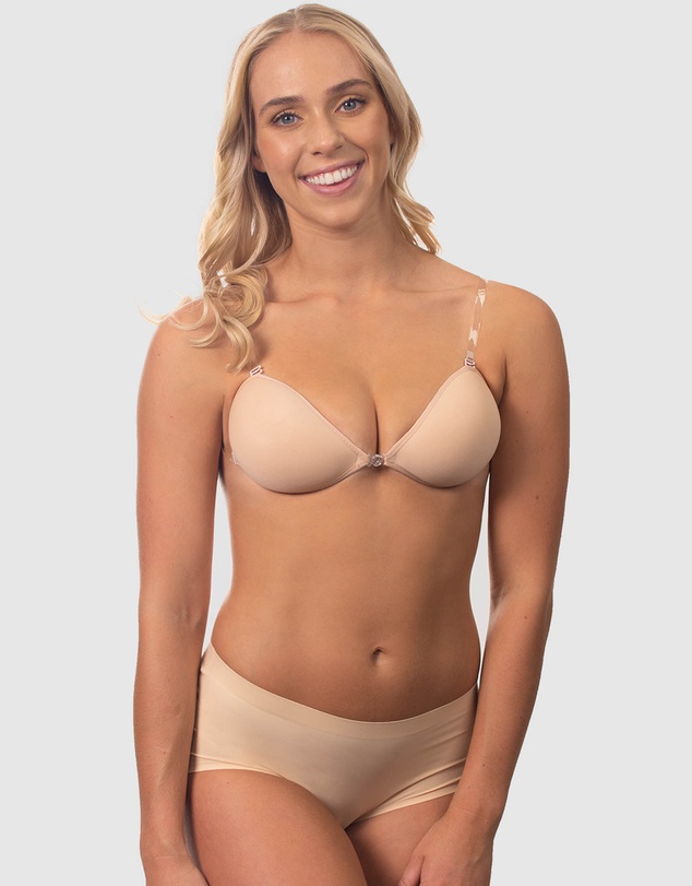 B Free Intimate Apparel - Padded Stick On Bra with Straps (A-B-C-D) Cup