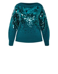 City Chic - Braylin Sequin Jumper