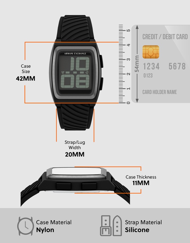Armani Exchange - Black Digital Watch