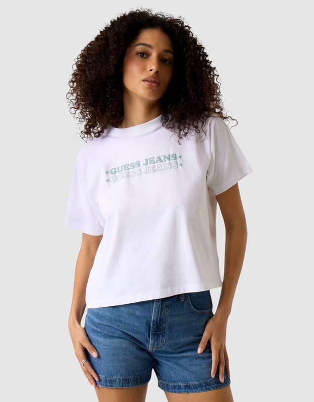 GUESS Jeans - GUESS JEANS Short Sleeve Boxy Print Star T-Shirt