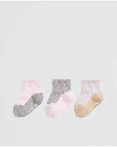Country Road - Quarter Crew Sock Pack Of 3