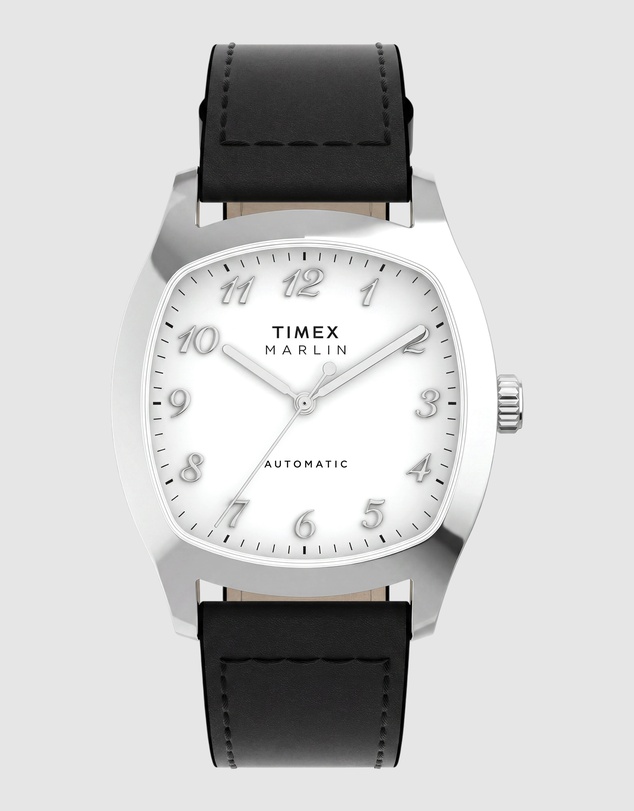 TIMEX - Marlin® Chatham Automatic 36mm Black Leather Strap Watch