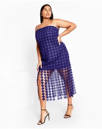 City Chic - Plus size Ebony Dress - cobalt