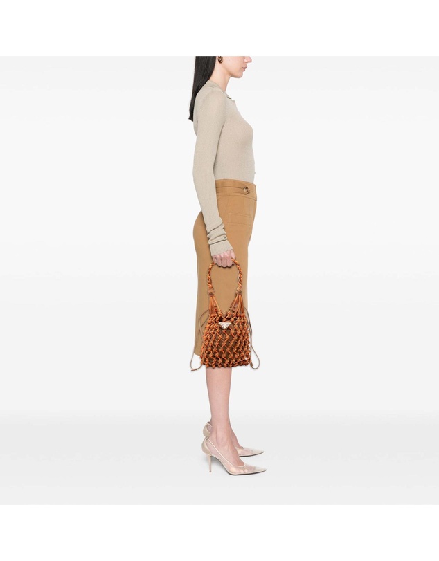 Pre-Loved by Azura Reborn - Pre-Loved Small Suede Macrame Noue Shoulder Bag