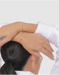 Elli Jewelry - Bracelet Heart Infinity 925 Sterling Silver Gold-Plated