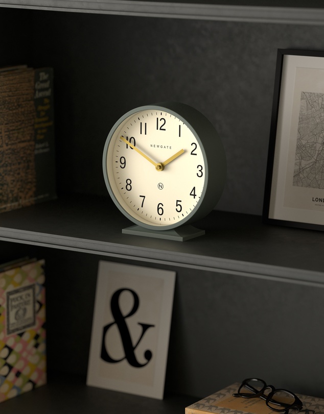 Newgate - Newgate Q Mantel Clock-Asparagus Green