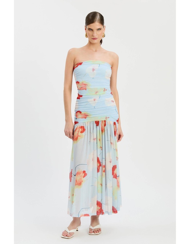 Bardot - Solana Printed Mesh Maxi Dress