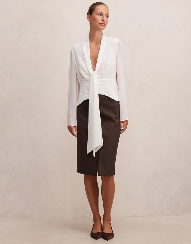 Forever New - Luna Tie Front Blouse