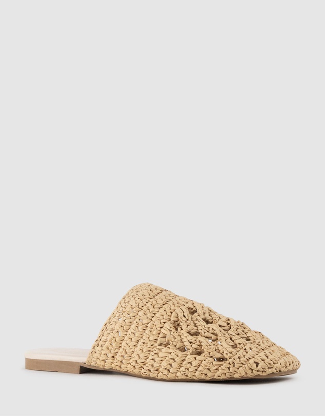 Edward Meller - KAITLYN Raffia Closed Toe Slide