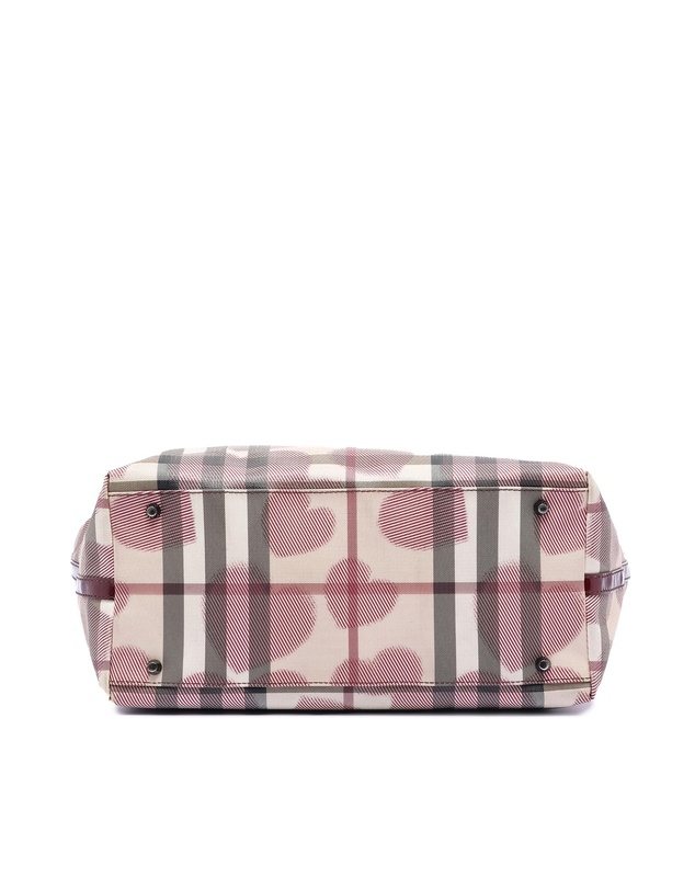 Pre-Loved by Azura Reborn - Pre-Loved House Check Coated Canvas Hearts Gracie Tote