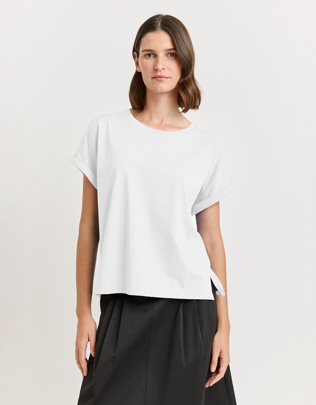 Toorallie - Roll Sleeve Organic Cotton Tee