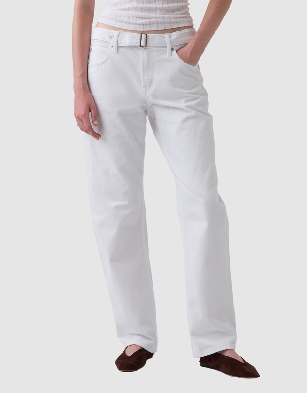 GAP - Mid Rise Straight Taper Belt Jeans