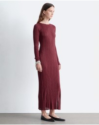 & Other Stories - Long-Sleeve Rib-Knit Midi Dress