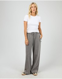 All About Eve - Aae Vintage Wide Leg Trackpant Charcoal