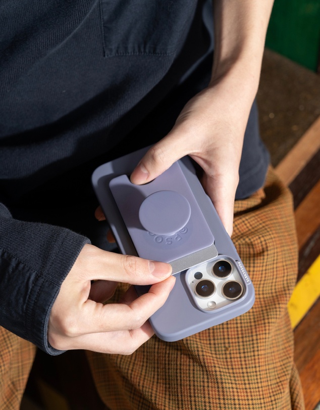 PopSockets - PopWallet+ MagSafe Softgoods Phone Wallet Card Holder+ Magnetic Adapter Ring