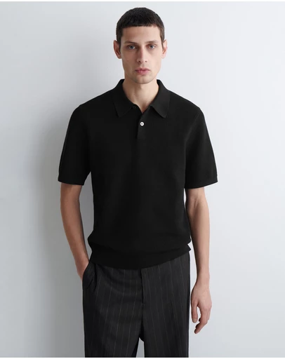 COS - Waffle-Knit Cotton Polo Shirt