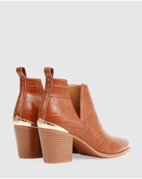 Belle & Bloom - Austin Croc Embossed Ankle Boot