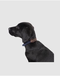 Mog & Bone - Rope & Leather Dog Collar- Navy