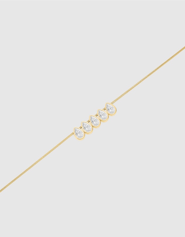 Rosefield - Playful Diamonds Multi Drops Gold-Tone Necklace